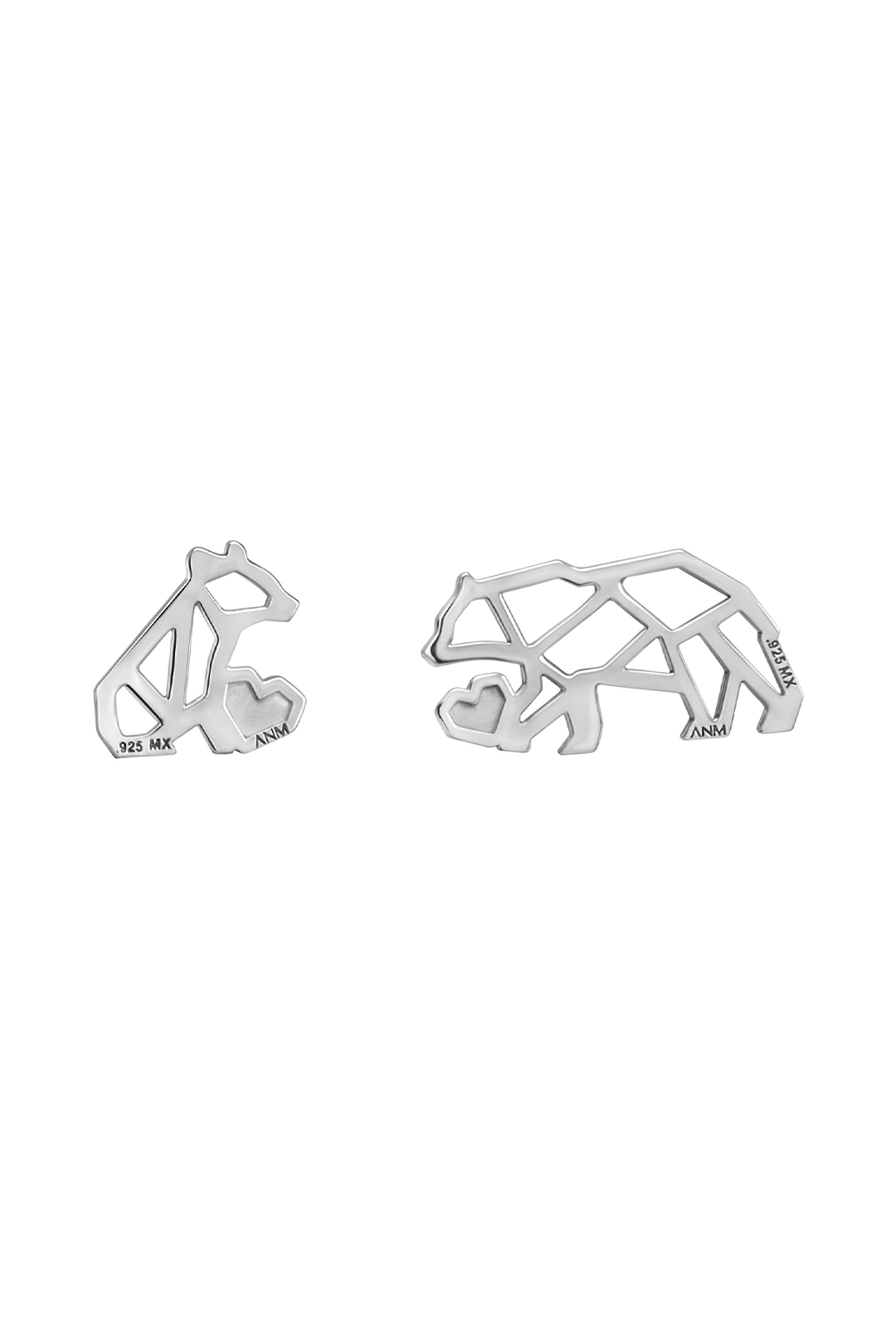 Broqueles Osos Origami Mamá e Hijo