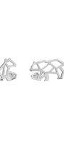 Broqueles Osos Origami Mamá e Hijo