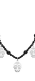 Collar Mujer Plata 925 3 Calaverita Ónix Anamora por Tanya Moss - Tanya Moss