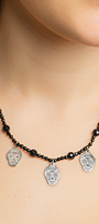 Collar Mujer Plata 925 3 Calaverita Ónix Anamora por Tanya Moss - Tanya Moss
