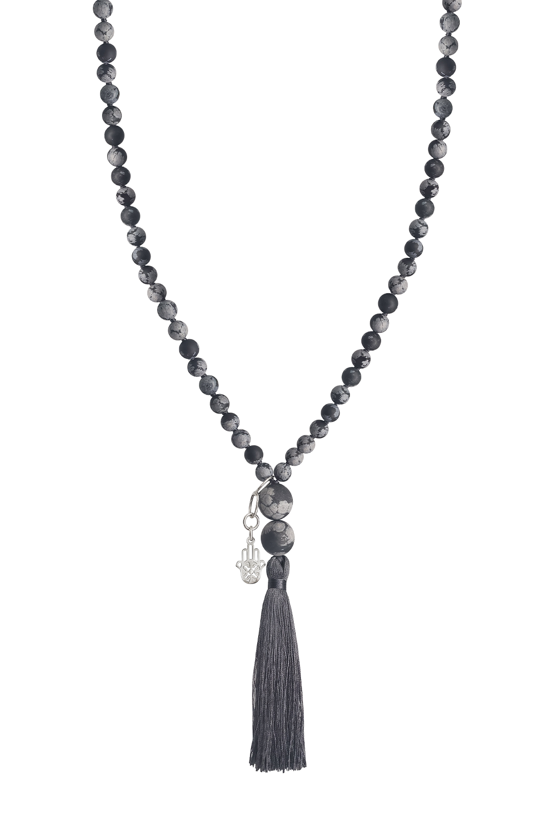 Collar Grande Mujer Plata 925 Japamala Mano Snowflake Anamora Por Tanya Moss