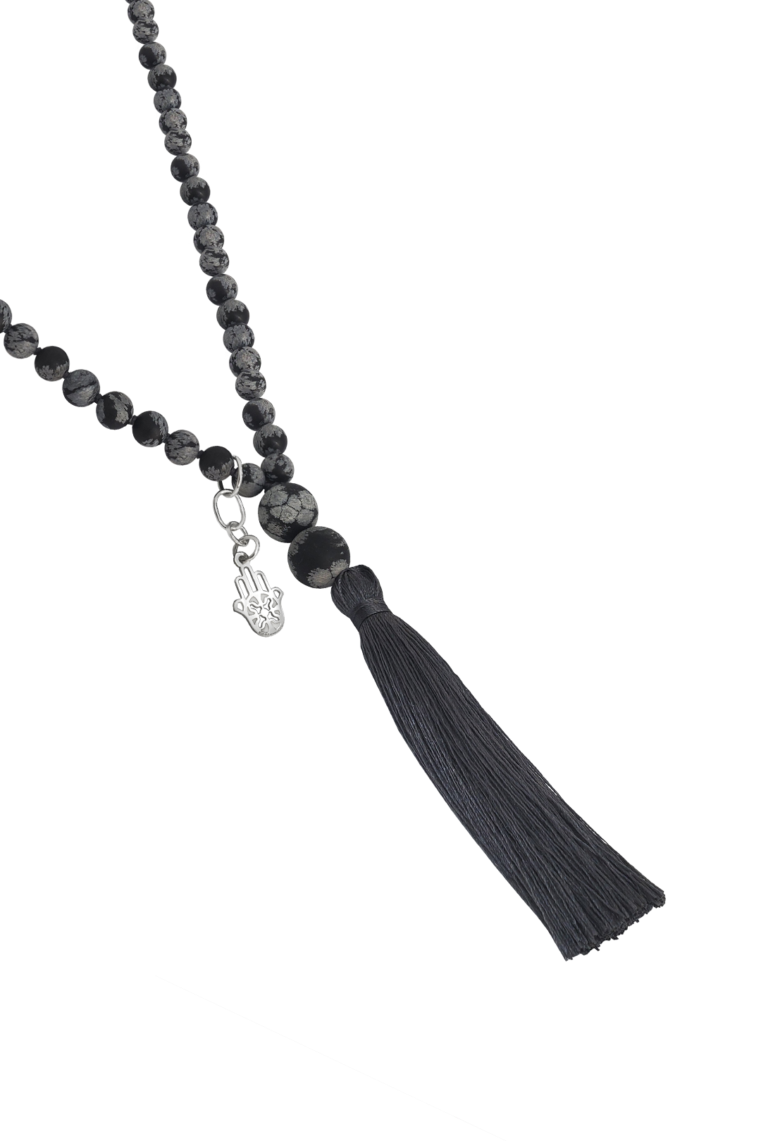 Collar Grande Mujer Plata 925 Japamala Mano Snowflake Anamora Por Tanya Moss