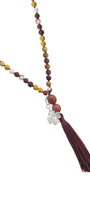 Collar Japamala Mookaite Jasper Trebol - Tanya Moss