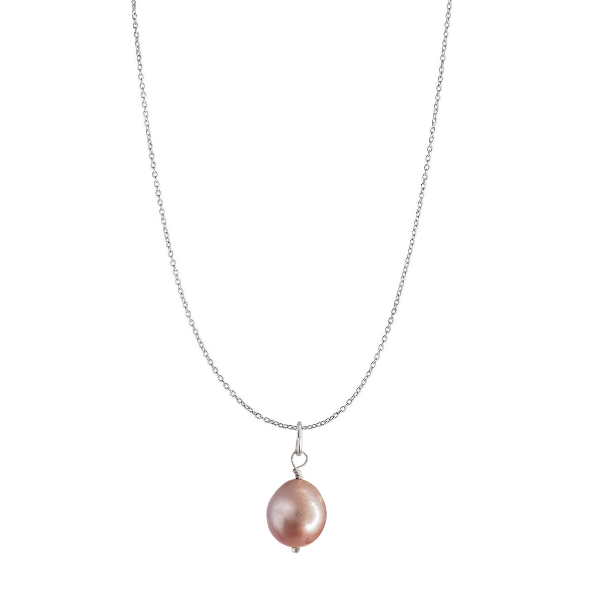 Collar Mujer Plata 925 Perlas Perla Rosa Anamora Por Tanya Moss