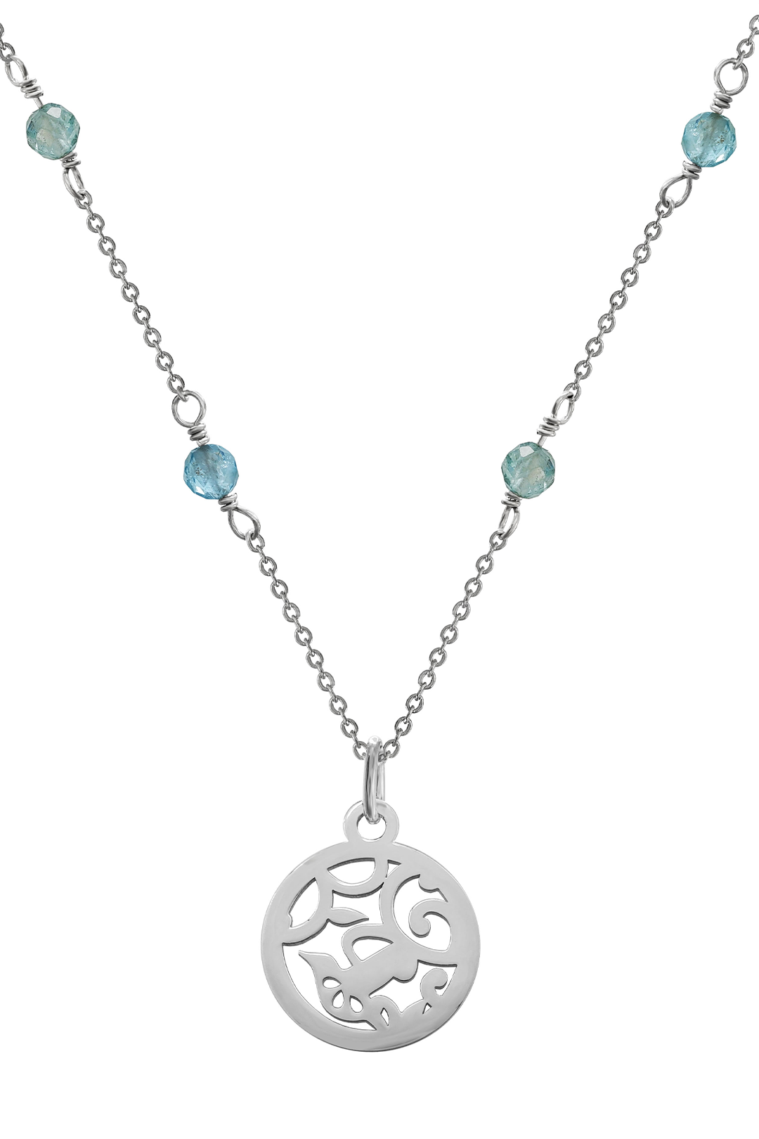 Collar Mujer Plata 925 Pajarito Apatita Anamora Por Tanya Moss