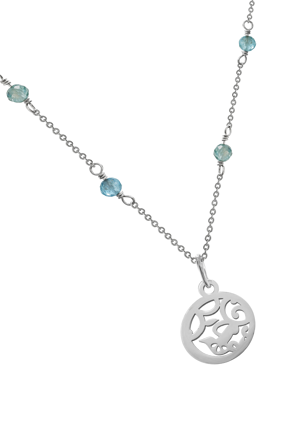 Collar Mujer Plata 925 Pajarito Apatita Anamora Por Tanya Moss