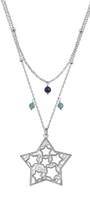 Collar Mujer Plata 925 Deseos Estrella Sodallita Apatita Anamora por Tanya Moss - Tanya Moss