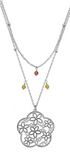 Collar Mujer Plata 925 Deseos Flor Cornalina Citrino Anamora por Tanya Moss - Tanya Moss