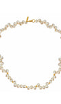 Collar Plata 925 Marina Perla Blanca Despeinada con Pirita Dorada Anamora