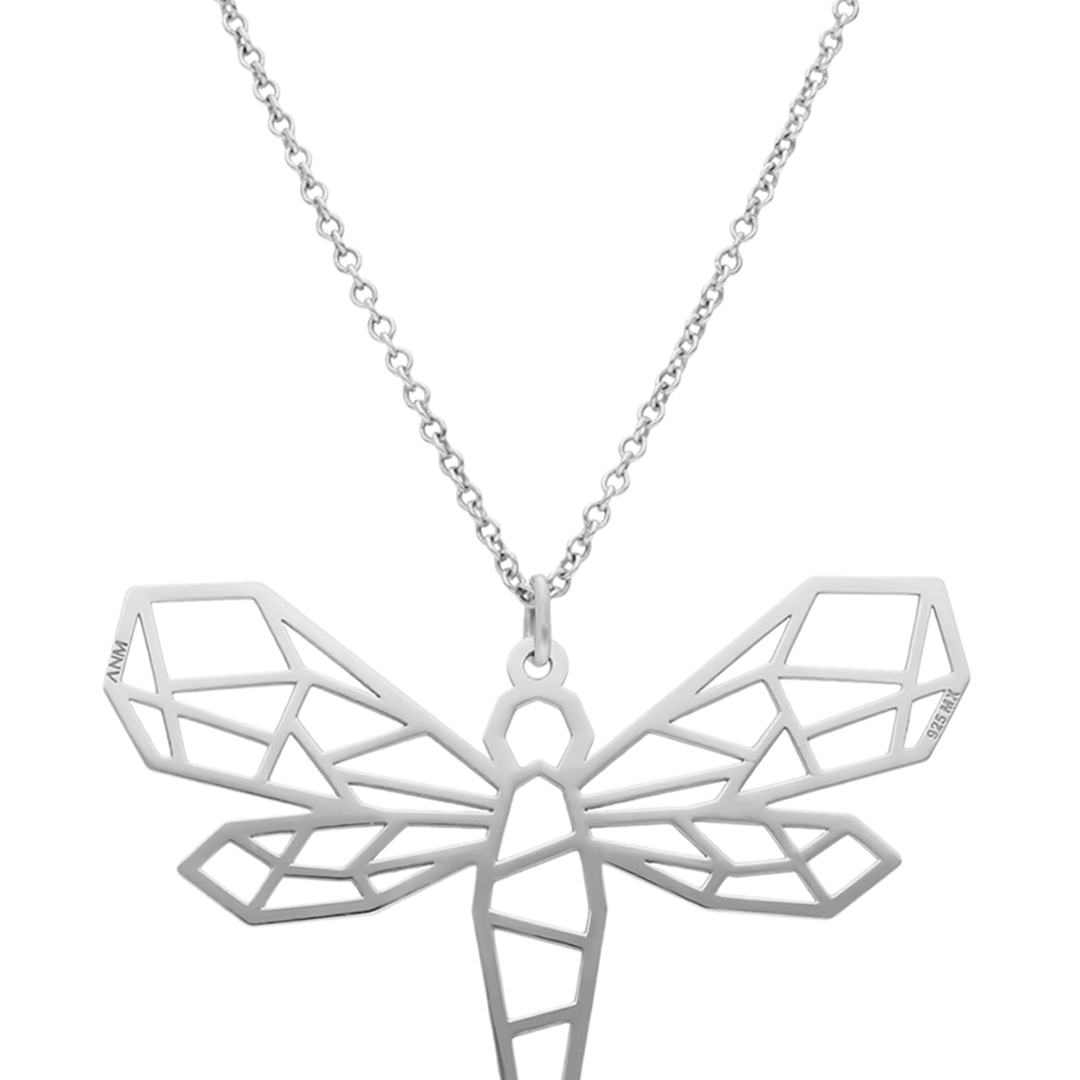 Dije Mujer Plata 925 Origami Libelula Grande Anamora por Tanya Moss - Tanya Moss