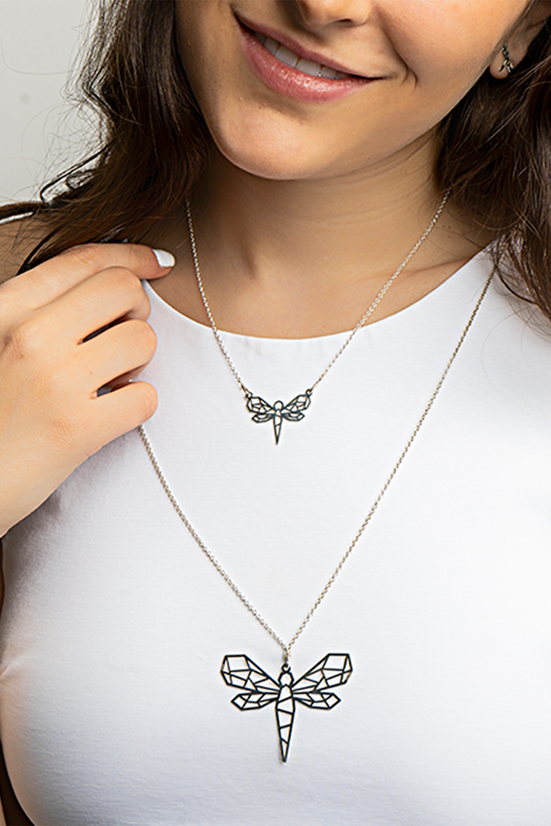 Dije Mujer Plata 925 Origami Libelula Grande Anamora por Tanya Moss - Tanya Moss