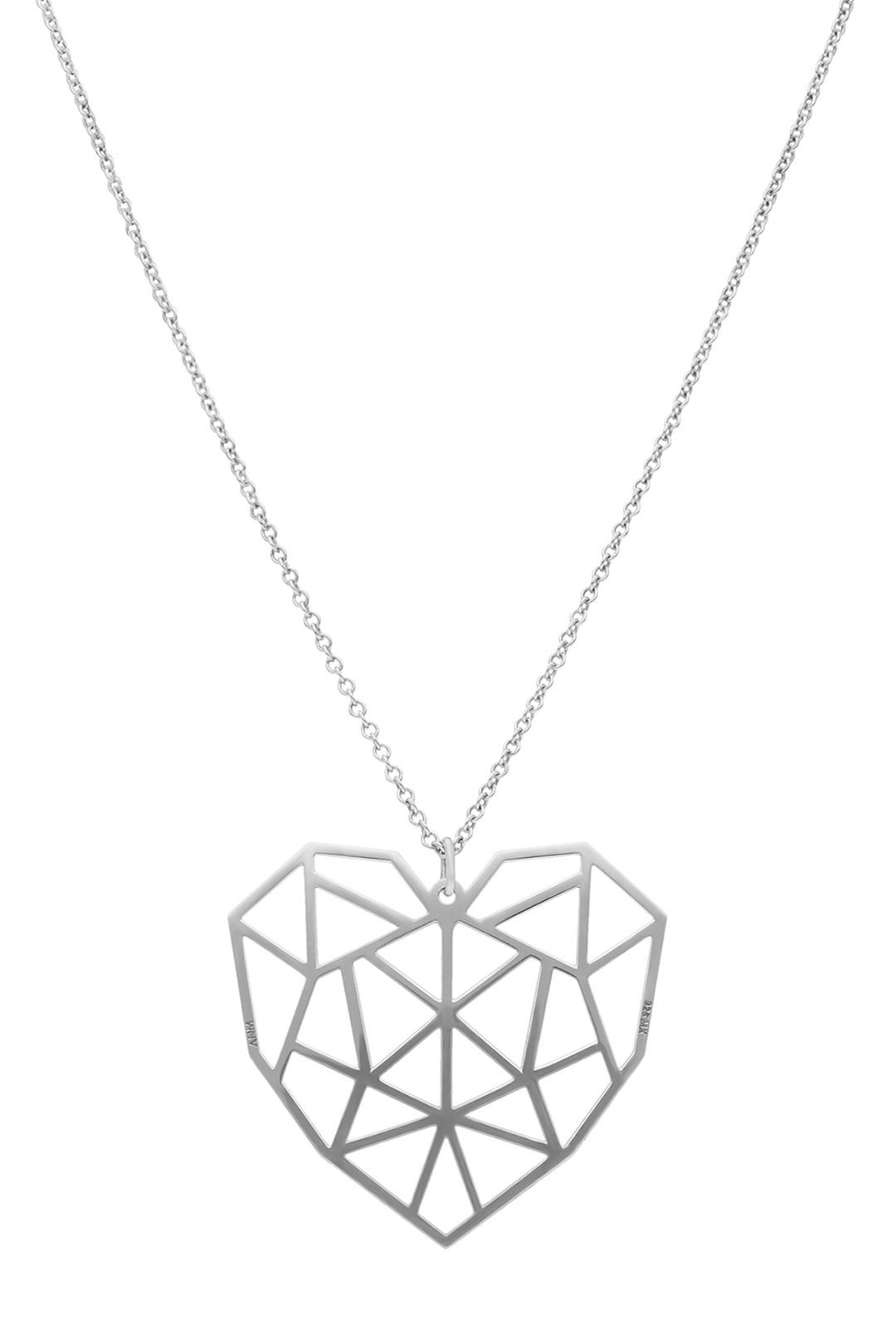 Dije Mujer Plata 925 Origami Corazón Grande Anamora por Tanya Moss - Tanya Moss