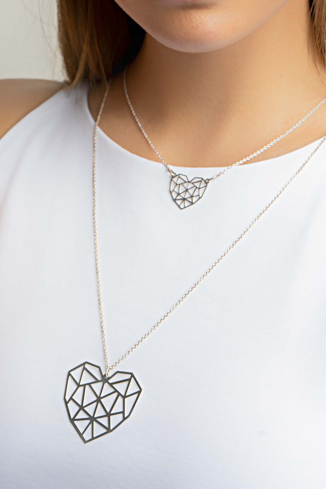 Dije Mujer Plata 925 Origami Corazón Grande Anamora por Tanya Moss - Tanya Moss