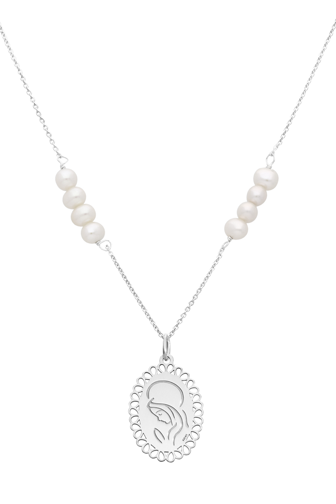 Dije Mujer Plata 925 Religioso Virgen Rezando Perlas Anamora por Tanya Moss - Tanya Moss