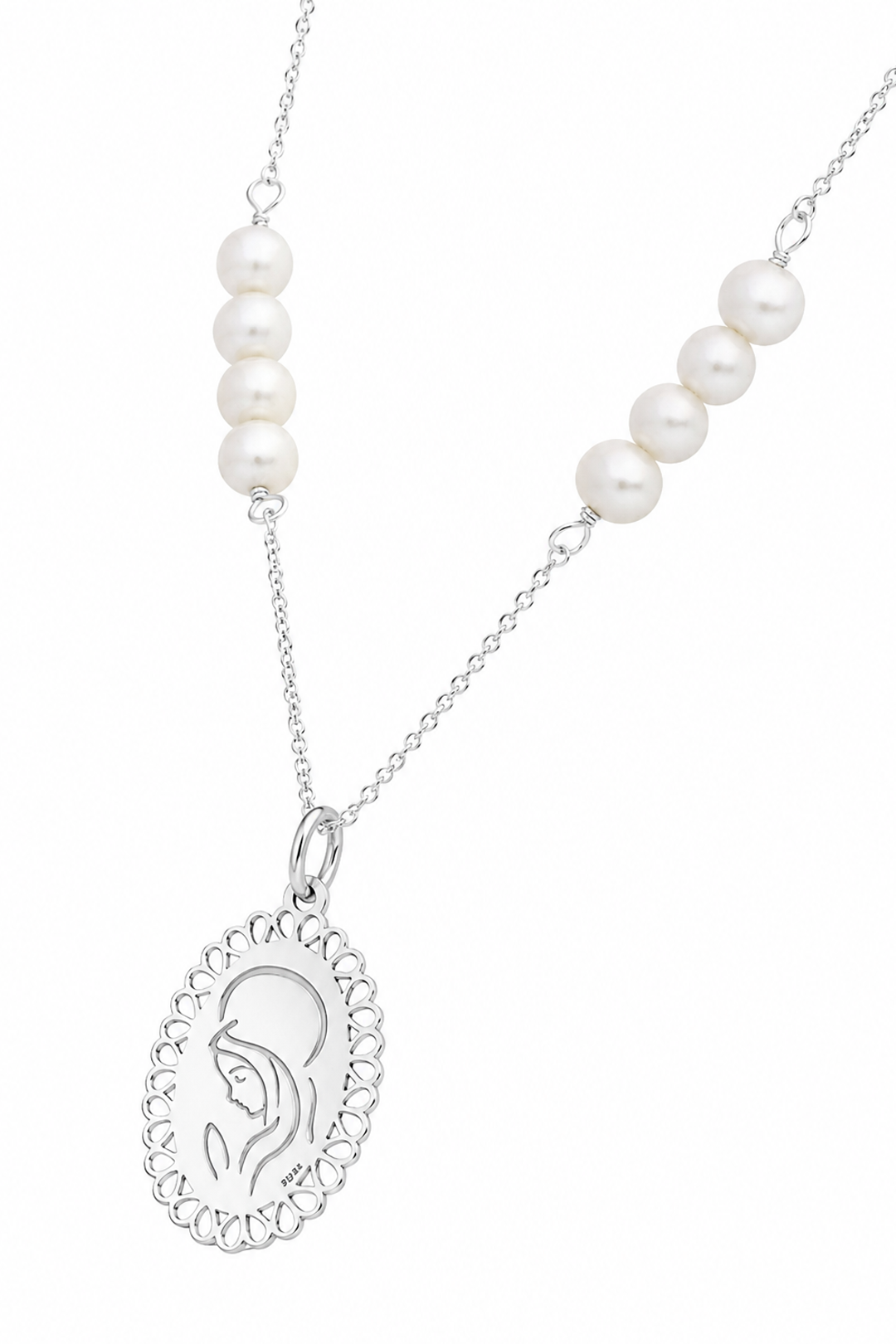 Dije Mujer Plata 925 Religioso Virgen Rezando Perlas Anamora por Tanya Moss - Tanya Moss