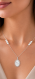 Dije Mujer Plata 925 Religioso Virgen Rezando Perlas Anamora por Tanya Moss - Tanya Moss