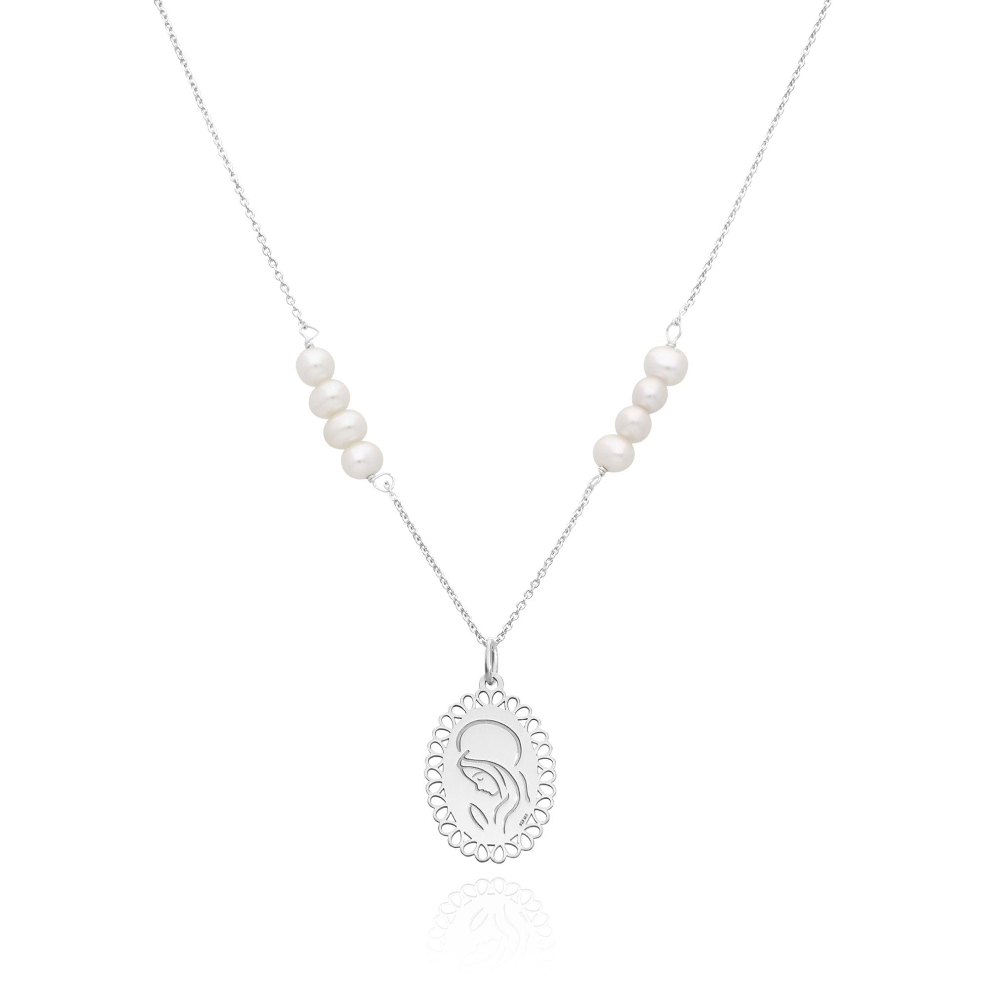Dije Mujer Plata 925 Religioso Virgen Rezando Perlas Anamora por Tanya Moss - Tanya Moss