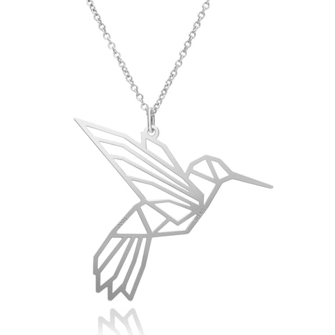 Dije Mujer Plata 925 Origami Colibrí Grande Anamora por Tanya Moss
