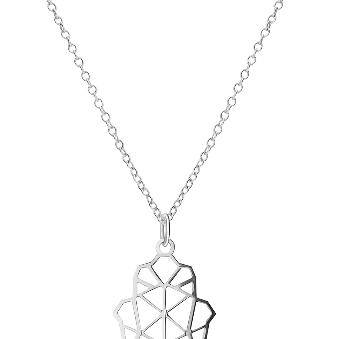 Dije Mujer Plata 925 Origami Mano Cadena Anamora por Tanya Moss - Tanya Moss