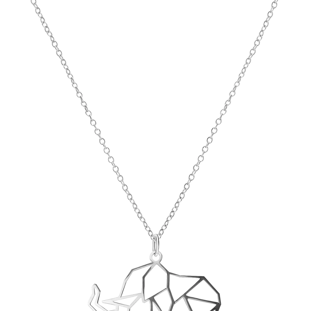 Dije Mujer Plata 925 Origami Elefante Chico Cadena Anamora por Tanya Moss - Tanya Moss