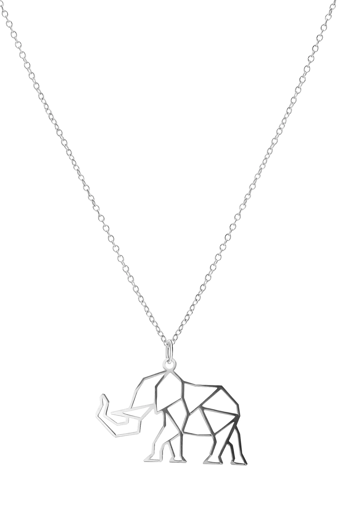 Dije Mujer Plata 925 Origami Elefante Chico Cadena Anamora por Tanya Moss