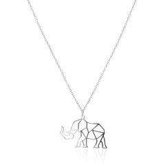 Dije Anamora Elefante Origami Ch Con Cadena