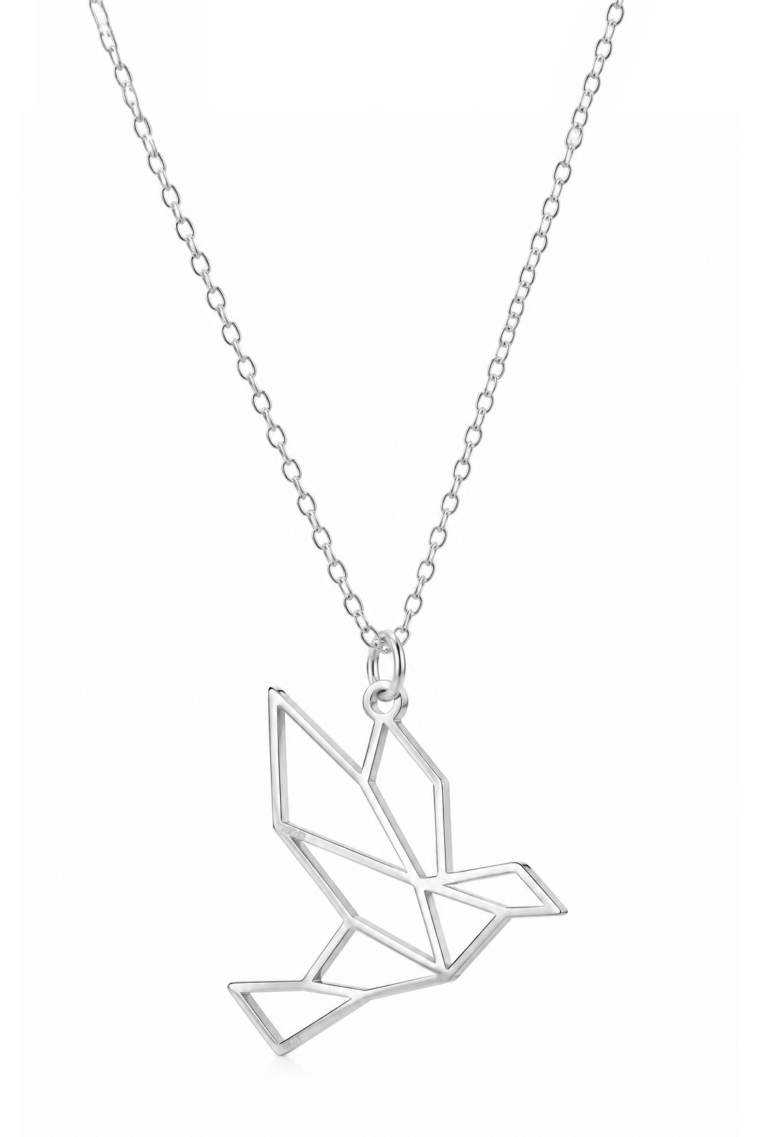 Dije Mujer Plata 925 Origami Pajaro Cadena Anamora por Tanya Moss