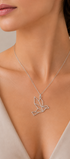 Dije Mujer Plata 925 Origami Pajaro Cadena Anamora por Tanya Moss - Tanya Moss