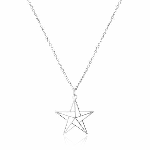 Dije Anamora Estrella Origami Con Cadena