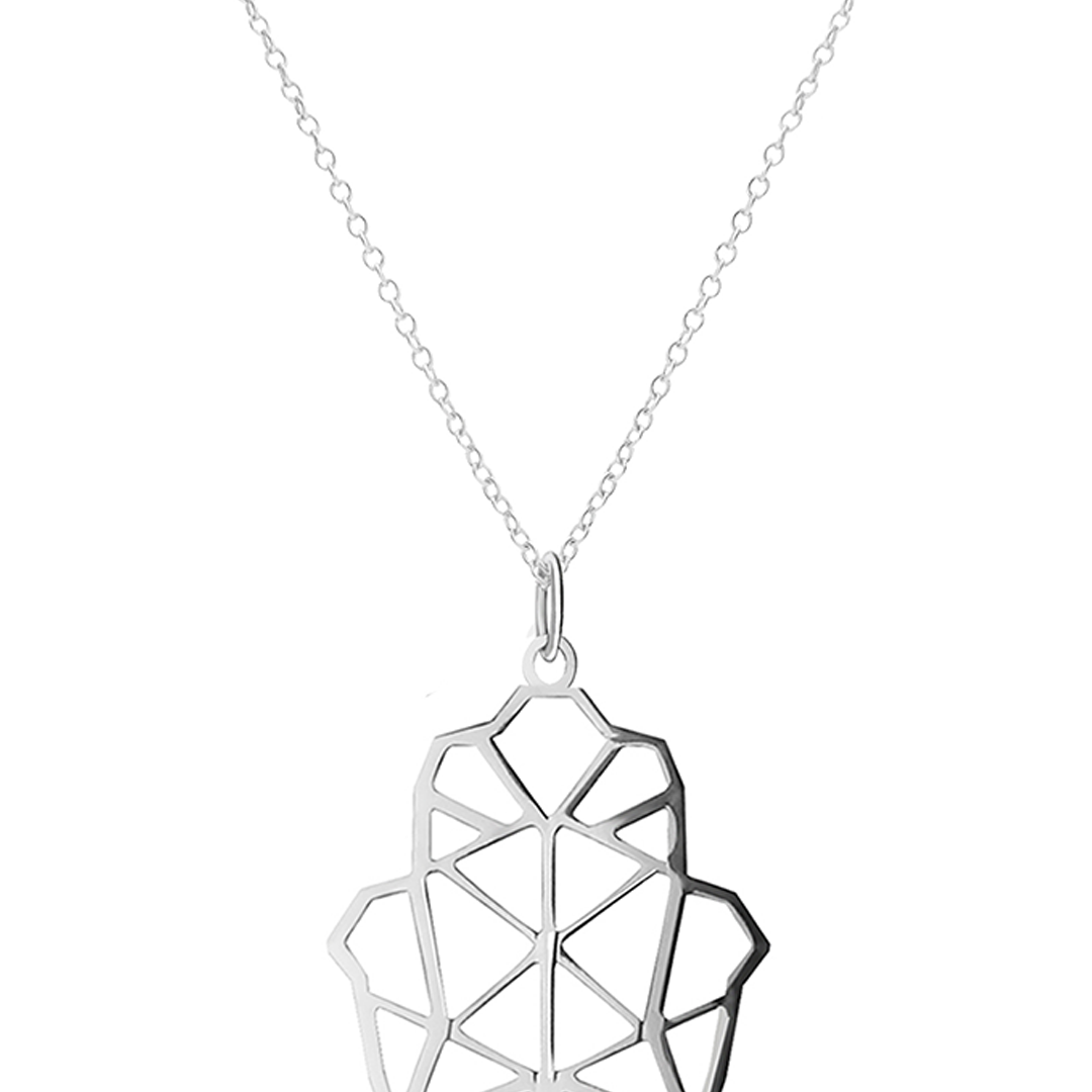 Dije Mujer Plata 925 Origami Mano Xl Cadena Anamora por Tanya Moss - Tanya Moss