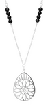 Dije Mujer Plata 925 Barro Negro Gota Agata Cadena Anamora por Tanya Moss - Tanya Moss