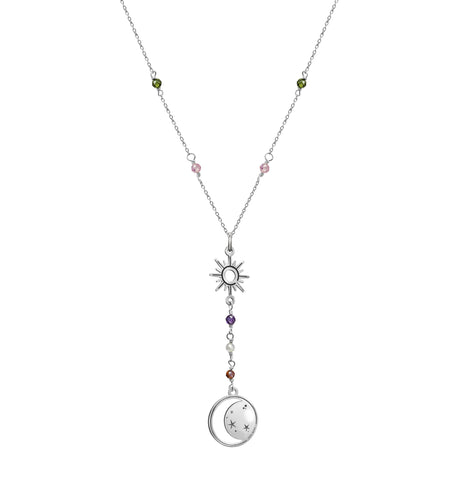 Dije Mujer Plata 925 Astros Sol Luna C’rculo Cadena Anamora por Tanya Moss - Tanya Moss