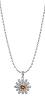 Dije Mujer Plata 925 Flor Blanca Cristales Anamora por Tanya Moss - Tanya Moss