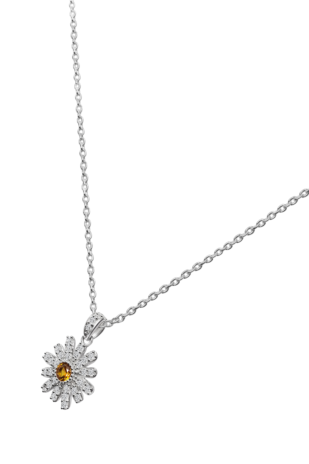 Dije Mujer Plata 925 Flor Blanca Cristales Anamora por Tanya Moss - Tanya Moss