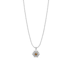 Dije Anamora Florecer Flor Blanca Con Cristales
