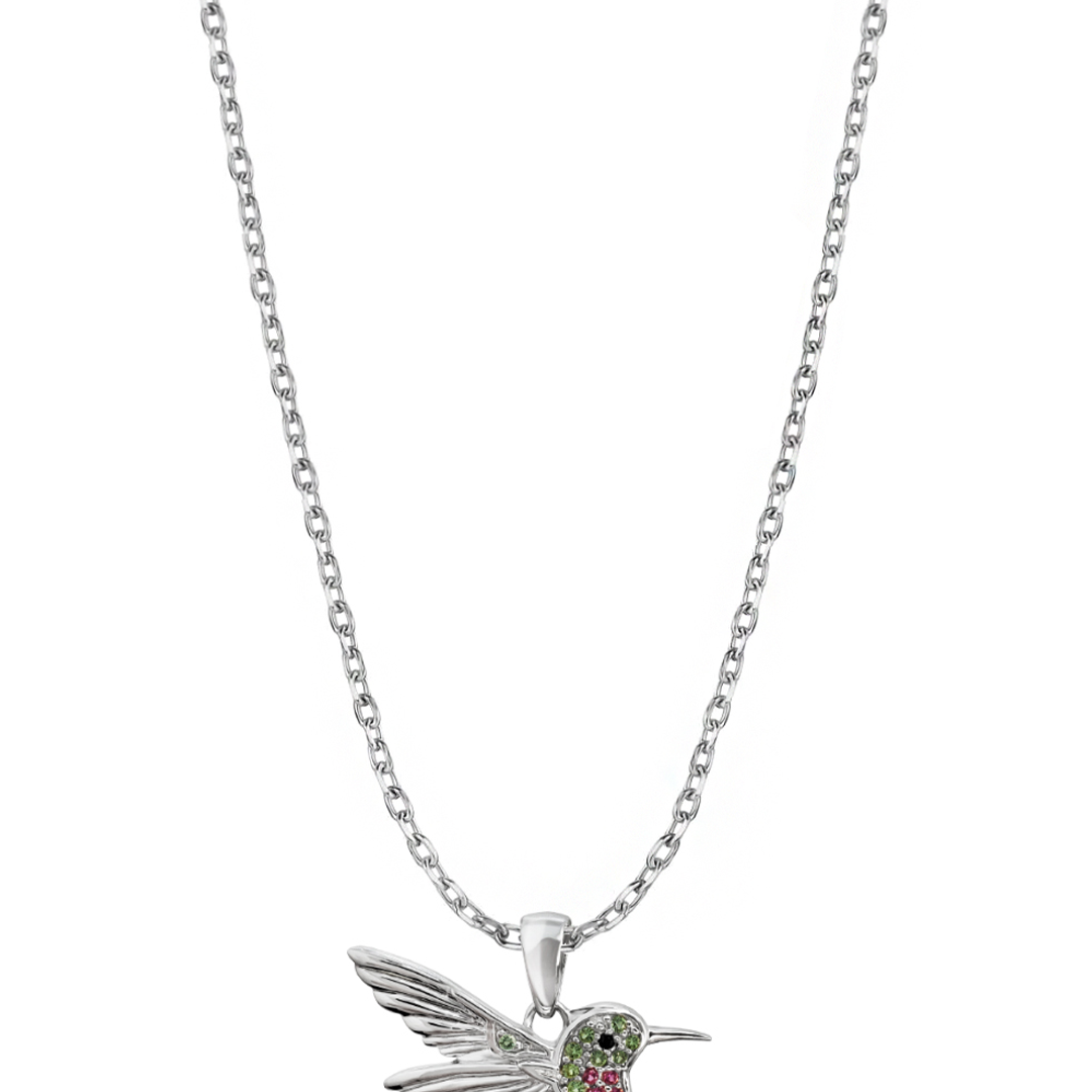 Dije Mujer Plata 925  Colibrí Cristales Anamora por Tanya Moss - Tanya Moss