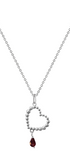 Dije Mujer Plata 925 Burbujas Corazon Granate Anamora por Tanya Moss - Tanya Moss