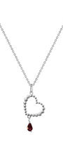 Dije Mujer Plata 925 Burbujas Corazon Granate Anamora por Tanya Moss - Tanya Moss