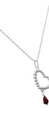 Dije Mujer Plata 925 Burbujas Corazon Granate Anamora por Tanya Moss - Tanya Moss