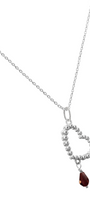 Dije Mujer Plata 925 Burbujas Corazon Granate Anamora por Tanya Moss - Tanya Moss