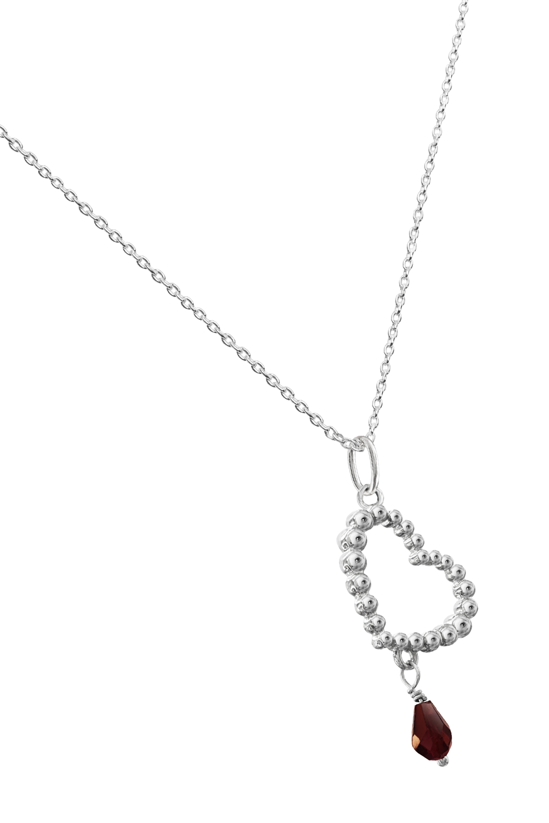 Dije Mujer Plata 925 Burbujas Corazon Granate Anamora por Tanya Moss - Tanya Moss