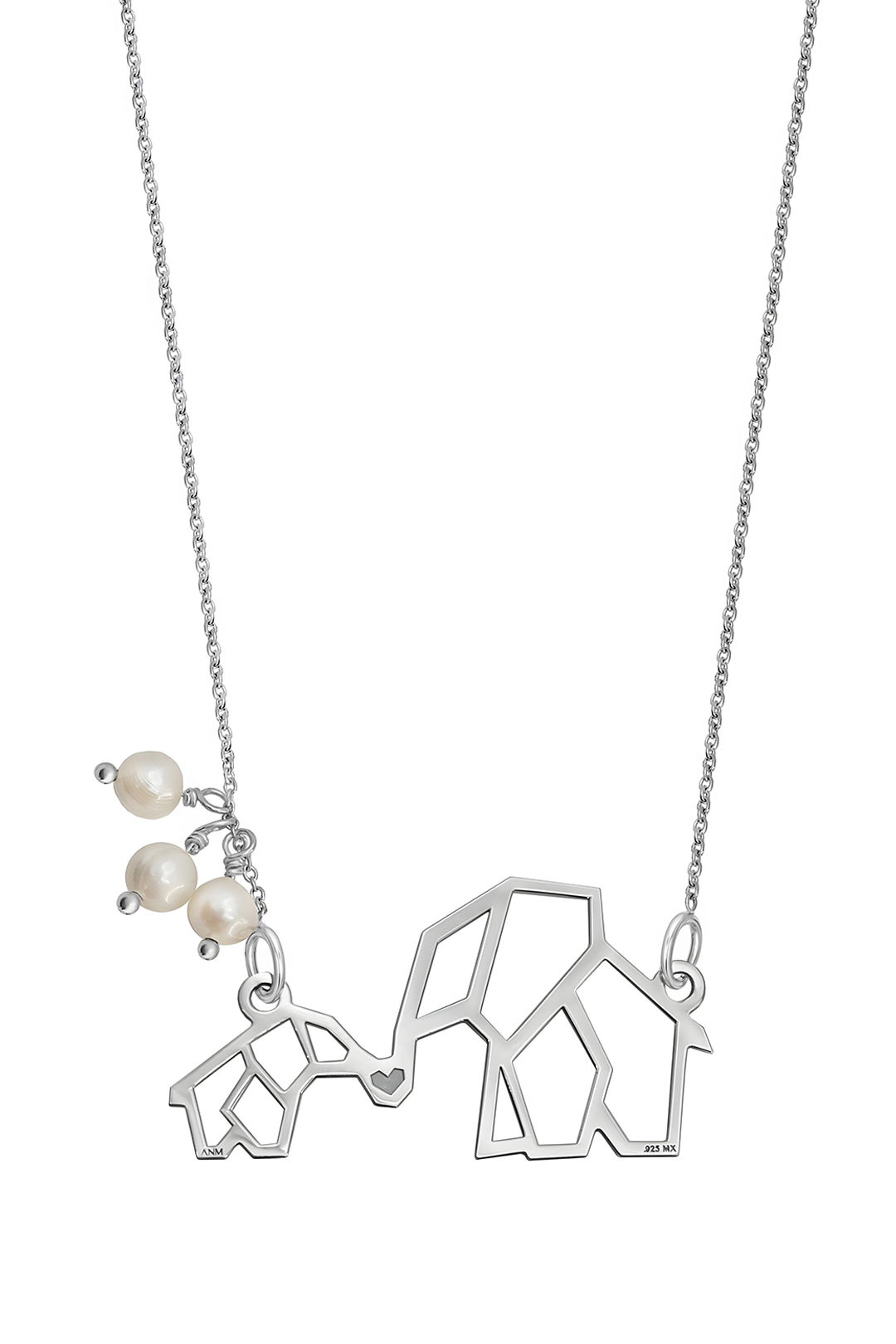 Dije Grande Elefante Origami Mamá e Hijo