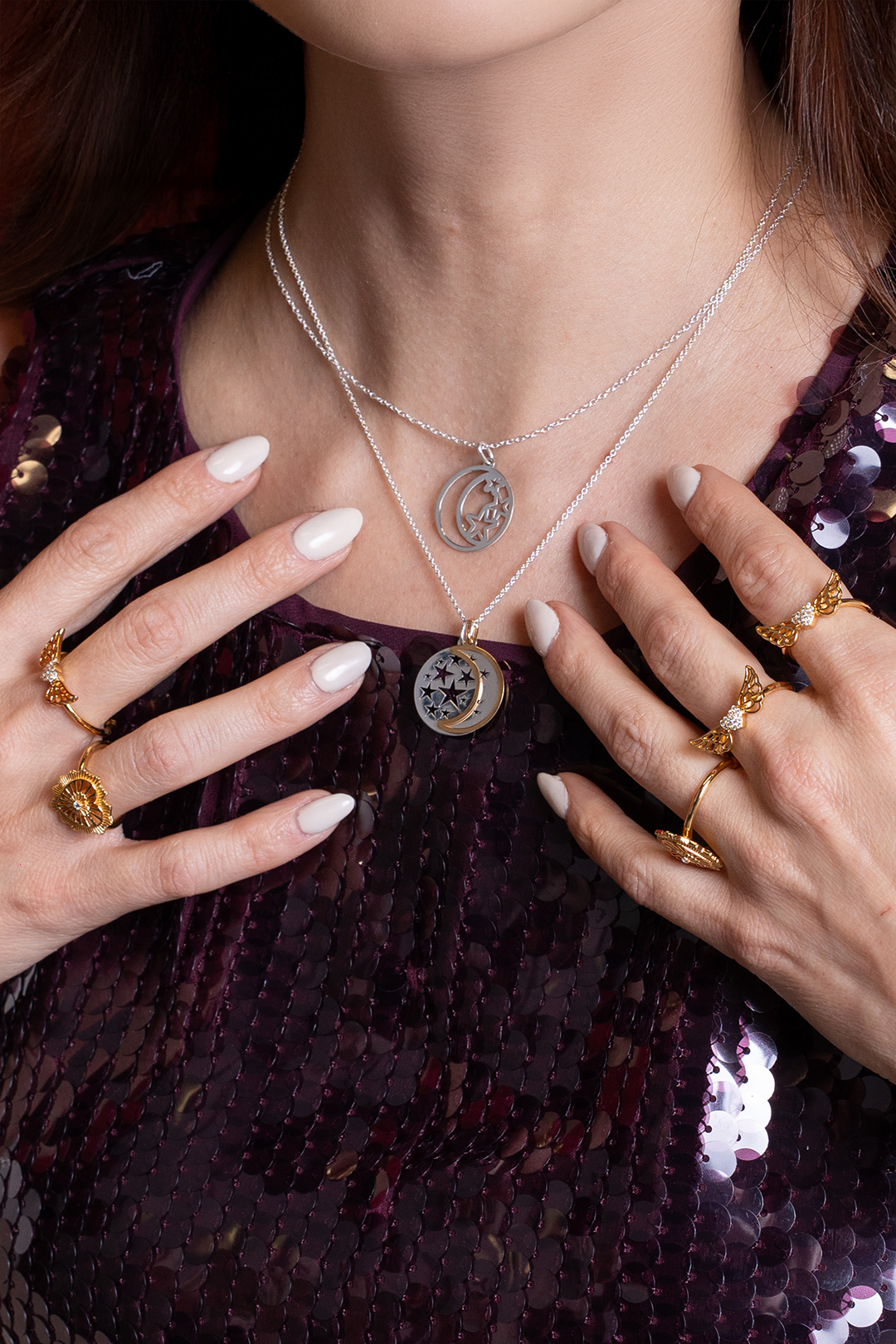 Dije Celeste Doble Plata 925 Anamora by Tanya Moss