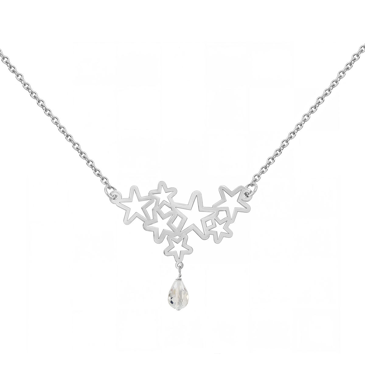 Collar Celeste Estrellas Con Cuarzo Cristal Plata 925 Anamora by Tanya Moss