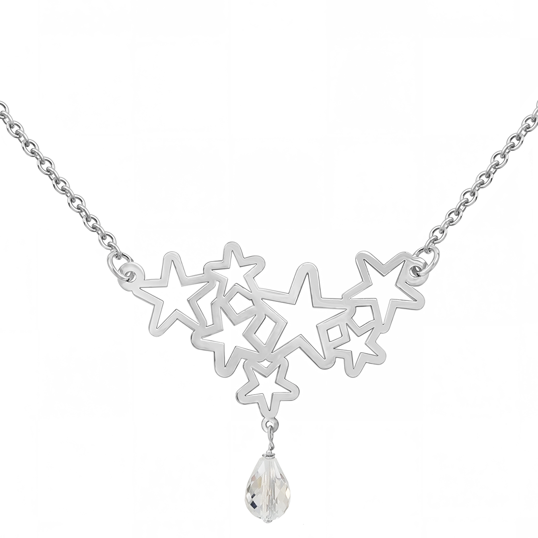 Collar Plata 925Celeste Estrellas Con Cuarzo Anamora by Tanya Moss