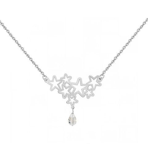 Collar Celeste Estrellas Con Cuarzo Cristal Plata 925 Anamora by Tanya Moss