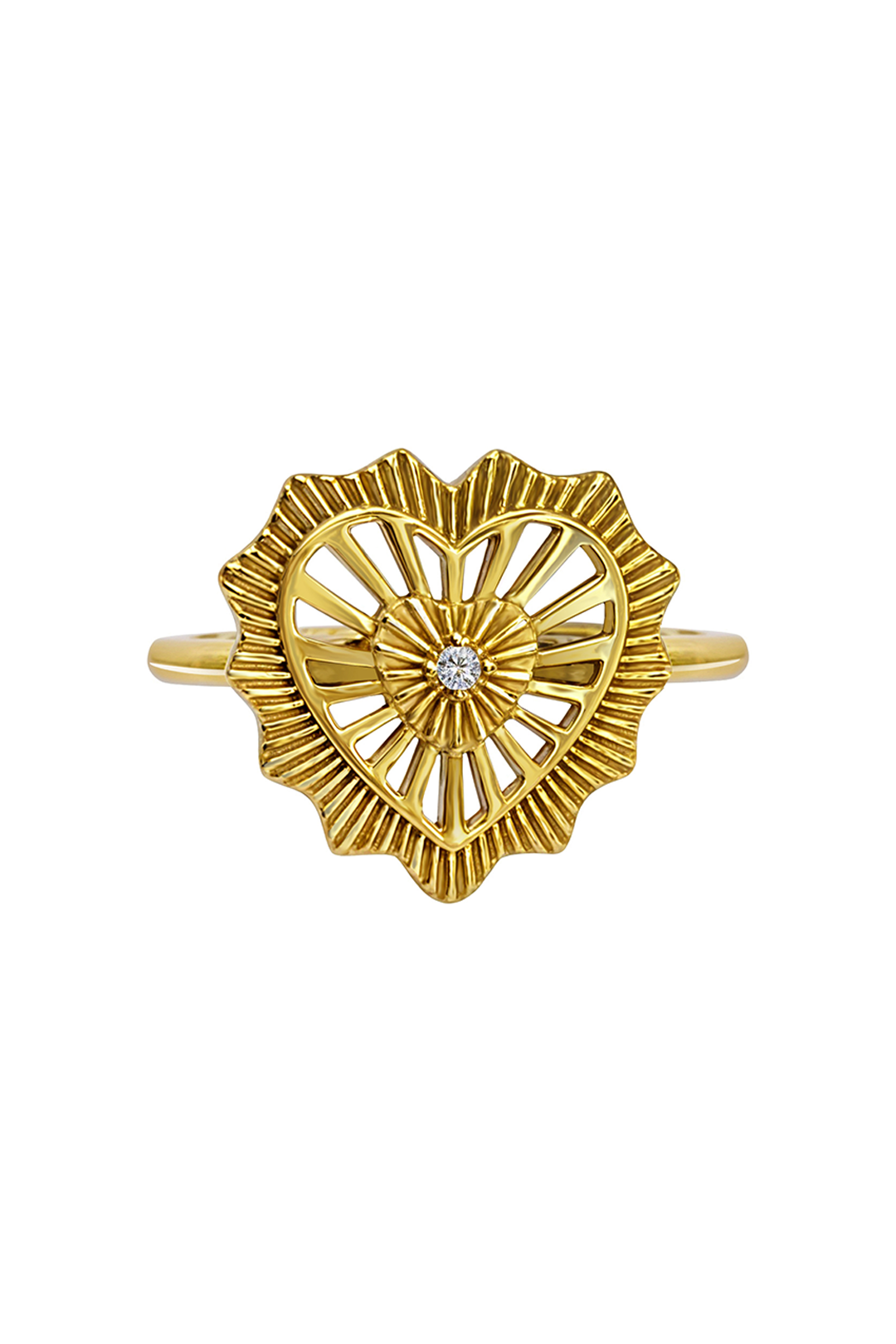 Anillo Anamora Corazón Ardiente Con Circonia Gde