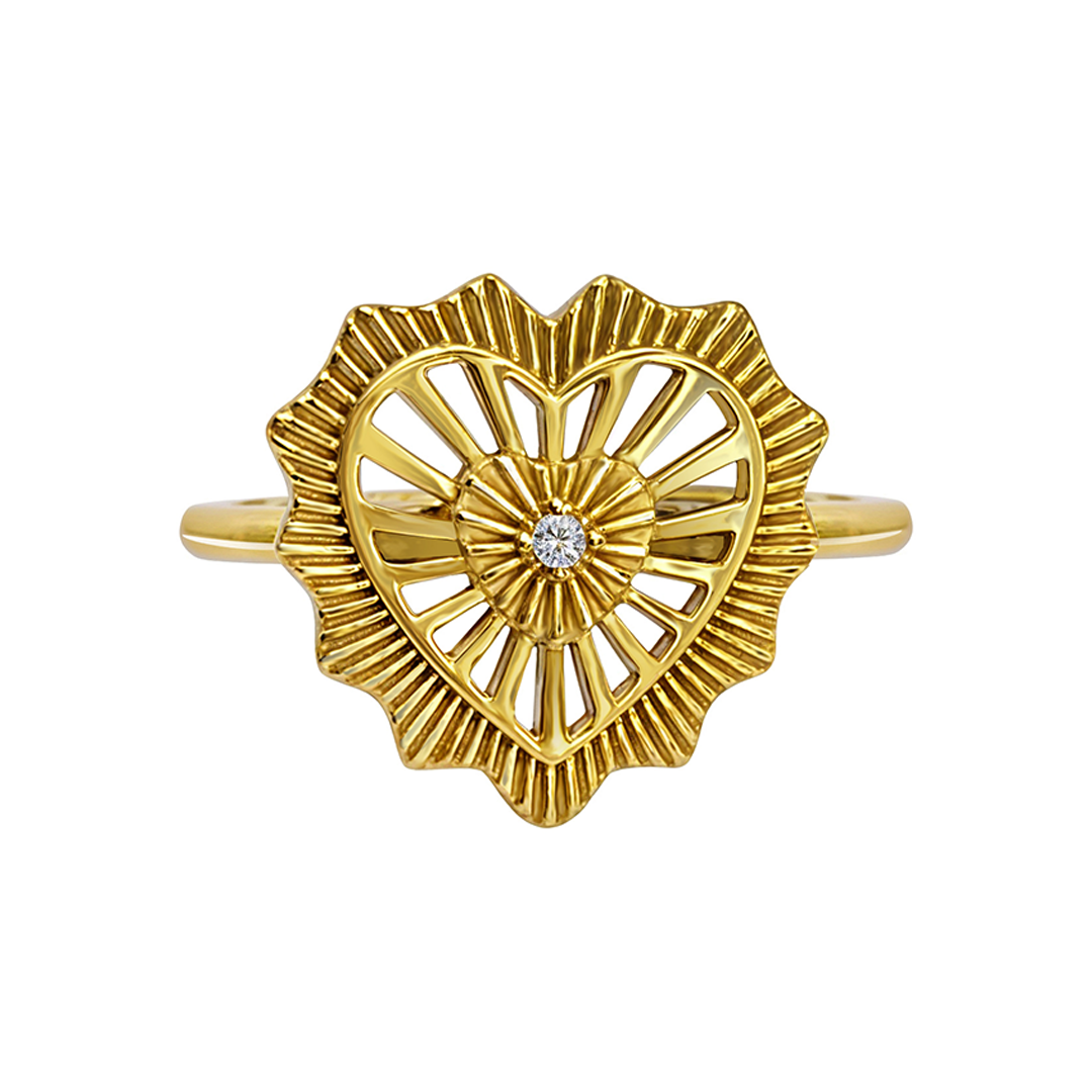 Anillo Eterna Corazón Ardiente Circonias Anamora por Tanya Moss