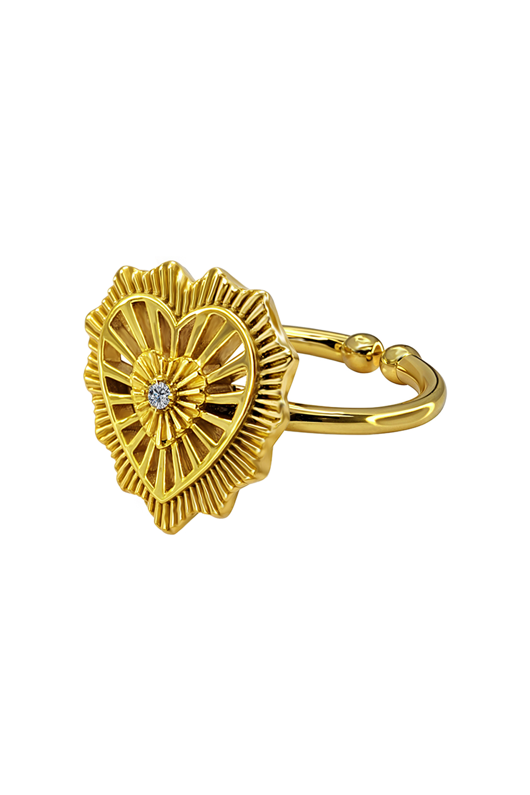 Anillo Eterna Corazón Ardiente Circonias Anamora por Tanya Moss