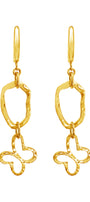 Aretes Plata 925 Liberty Eslabón Mariposa Dorados